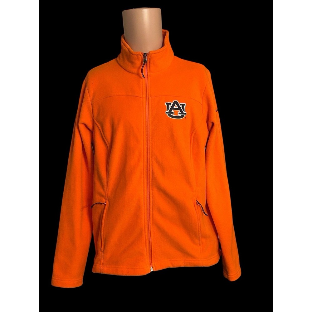 Auburn Tigers Orange Columbia Women's Jacket Size XL Logo Full Zip Front Pockets